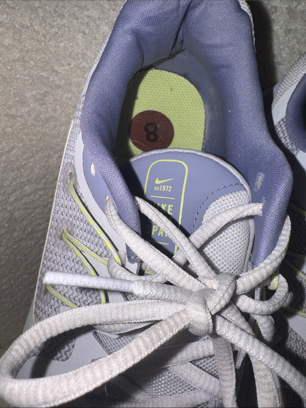 Nike Zoom Span Women's Gray & Lilac Running Sneakers - Picture 7 of 10